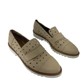 14th & Union Beige Perforated Casual Leather Flats, Women's Size 7 Preowned
