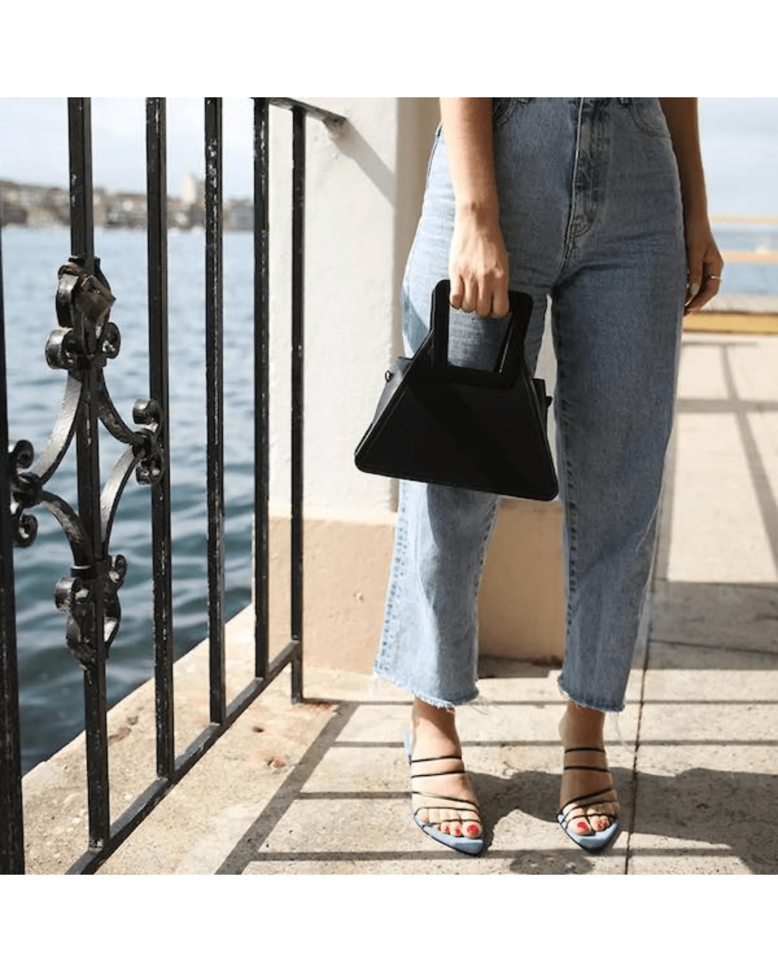 5 Strings Strappy Mid Heel Mule
