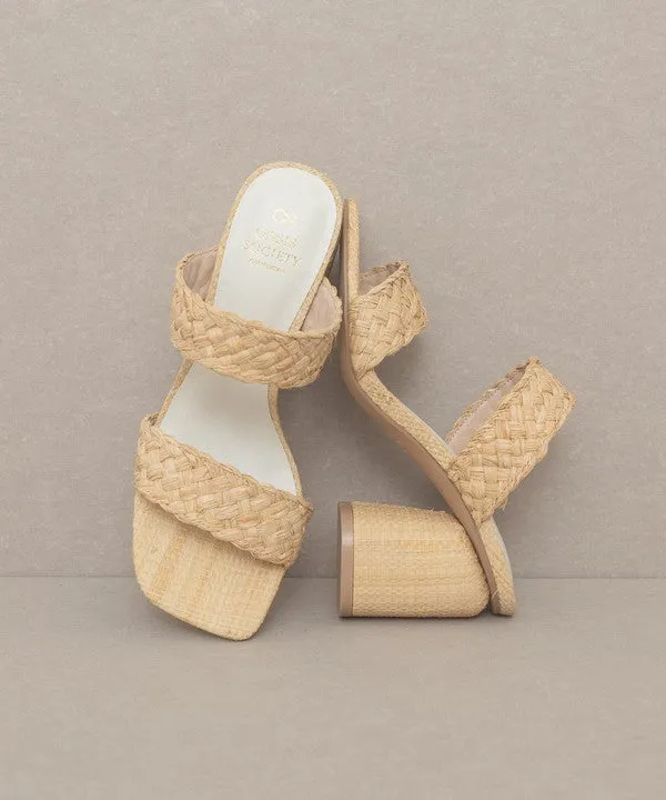 Beachy Basket Weave High Heel Sandals