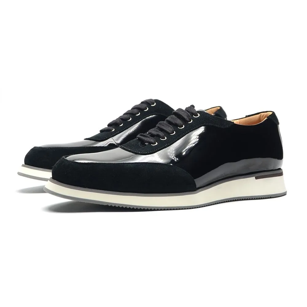 Black Classic Leather Loafers Men's Versatile Sports Shoes