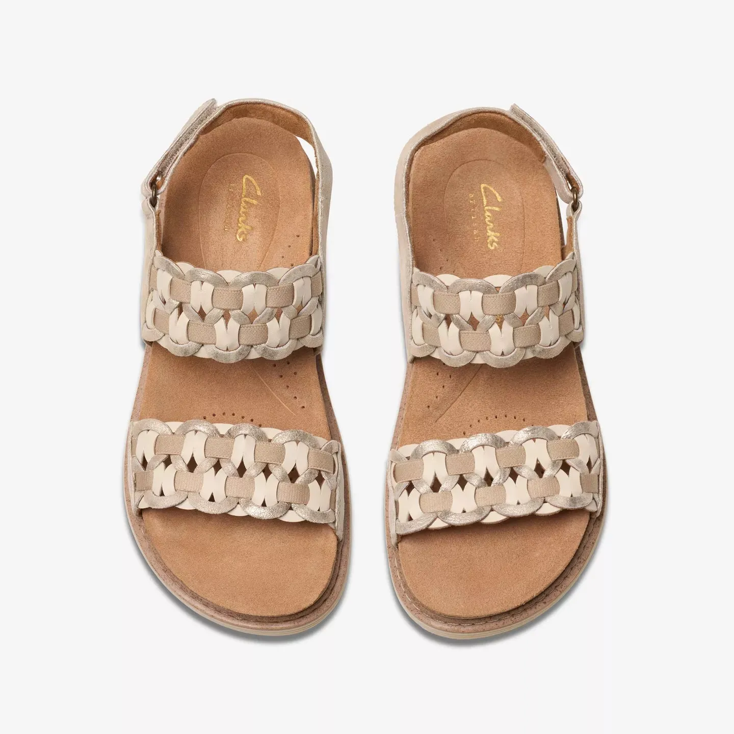 Clarks Women's Arwell Glide Sandal in Metallic Combination