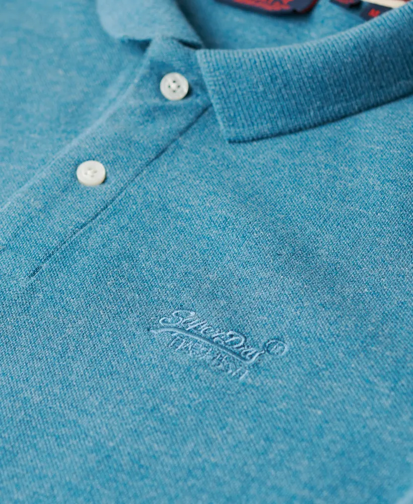 Classic Pique Polo Shirt - Alaskan Blue Marl