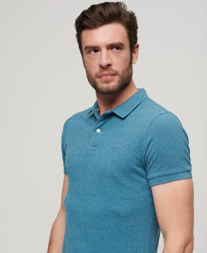Classic Pique Polo Shirt - Alaskan Blue Marl