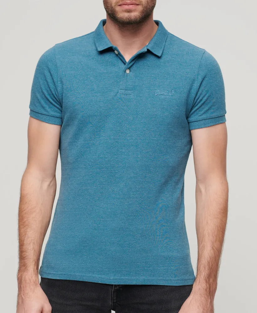 Classic Pique Polo Shirt - Alaskan Blue Marl
