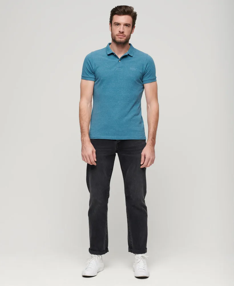 Classic Pique Polo Shirt - Alaskan Blue Marl