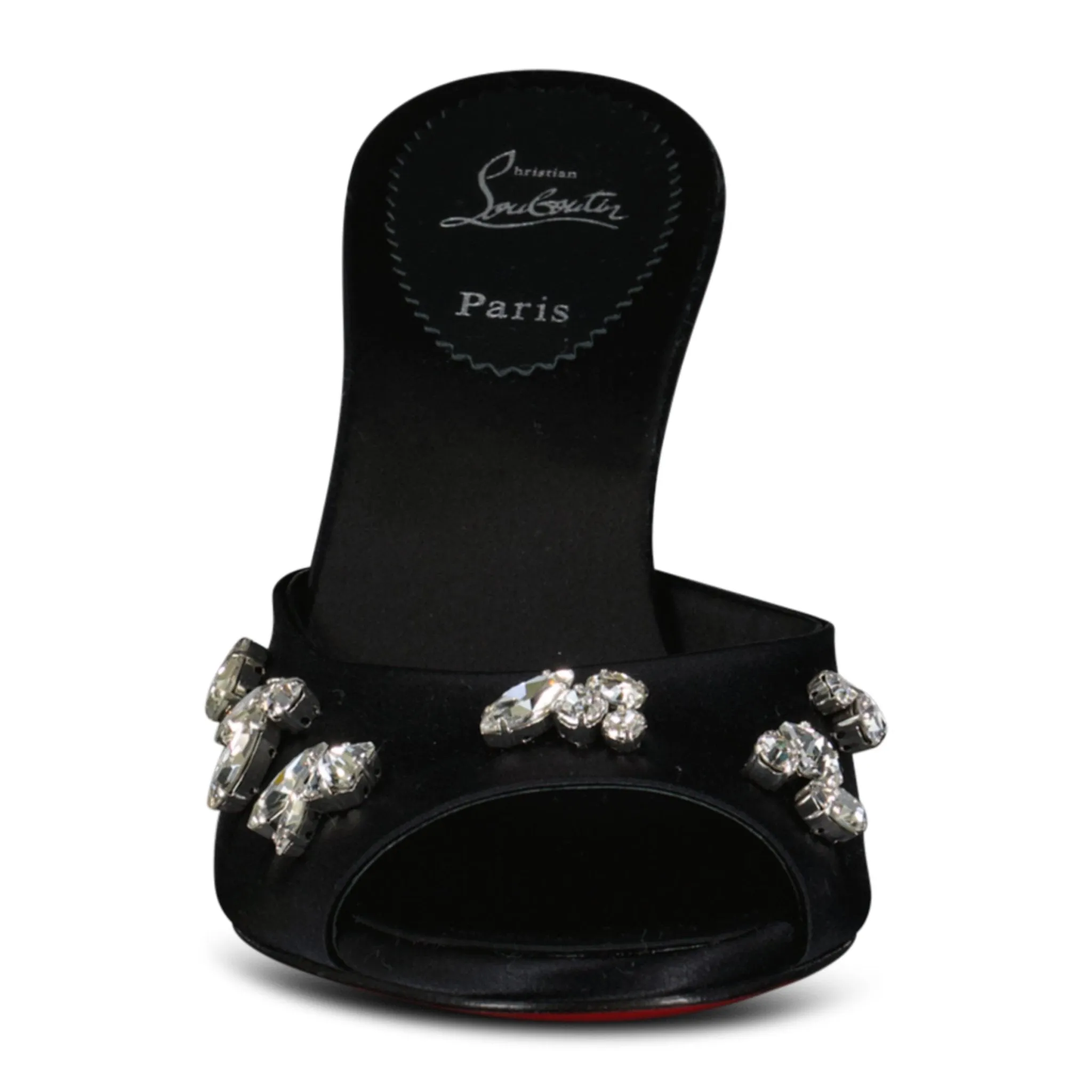 Degraqueen Embellished Open Toe Mules Black