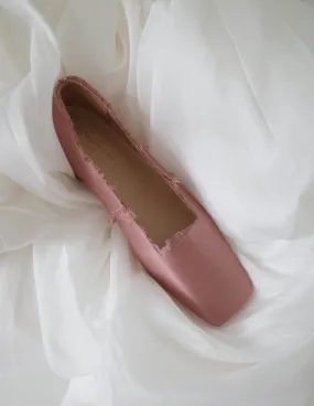 Elegant Square-Toe Satin Flats