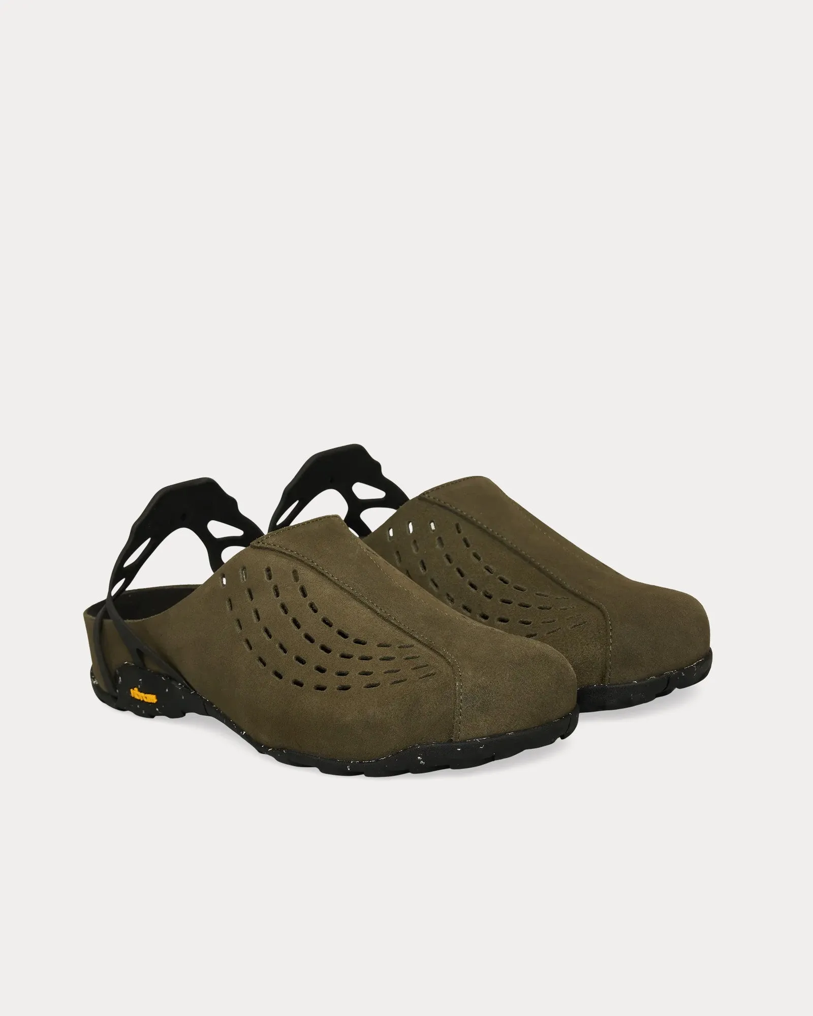 Fedaia Olive / Black Mules