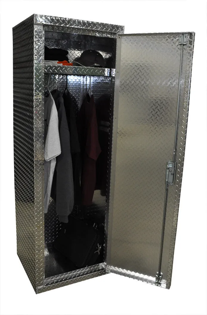 Garage Locker - 6 Foot - Deluxe - Diamond Plate Aluminum