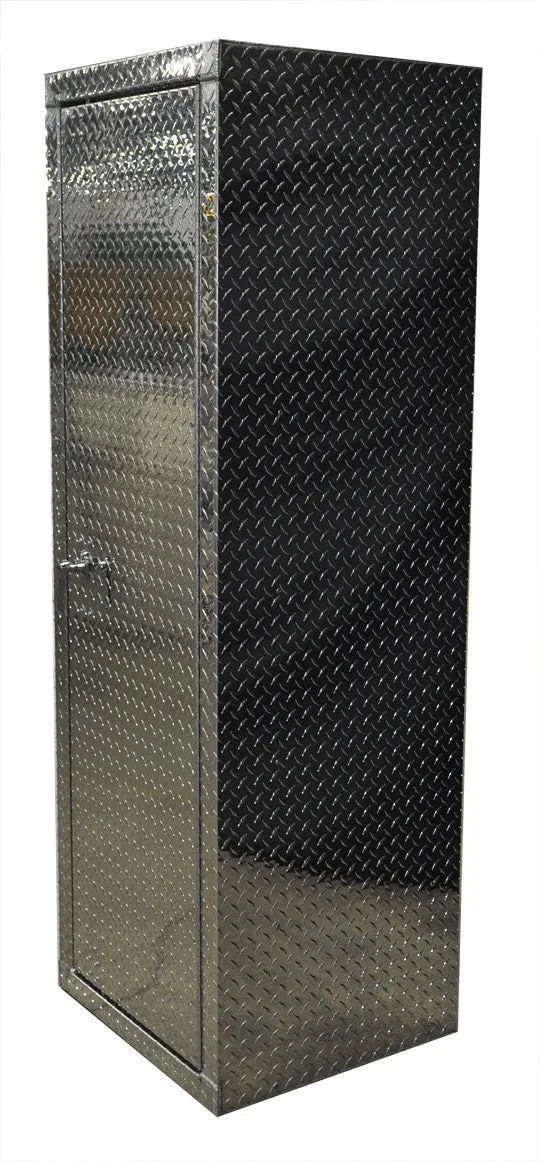Garage Locker - 6 Foot - Deluxe - Diamond Plate Aluminum