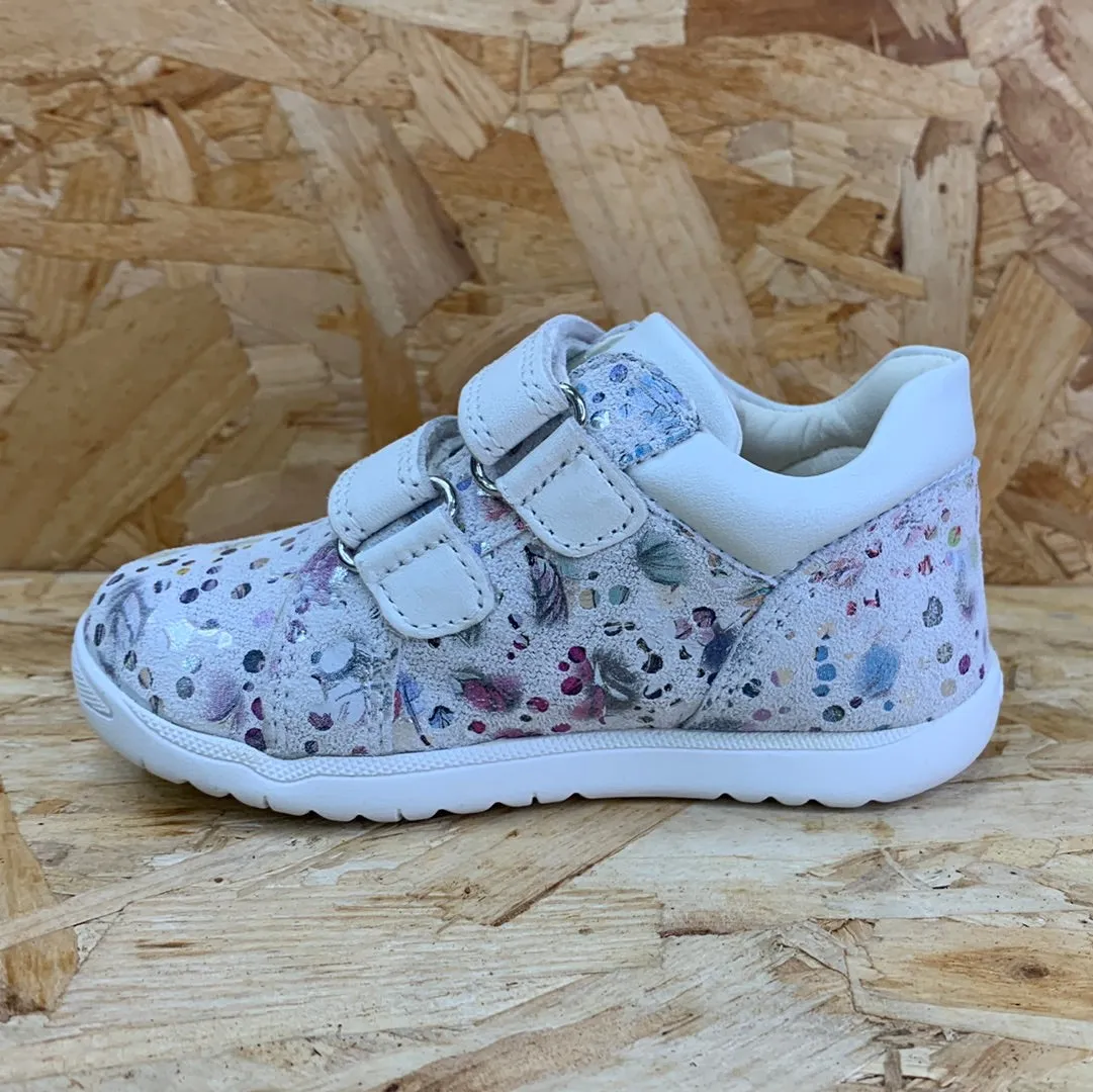 Geox Infant Macchia Leather Trainer - White