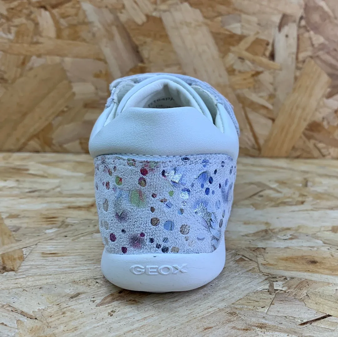 Geox Infant Macchia Leather Trainer - White