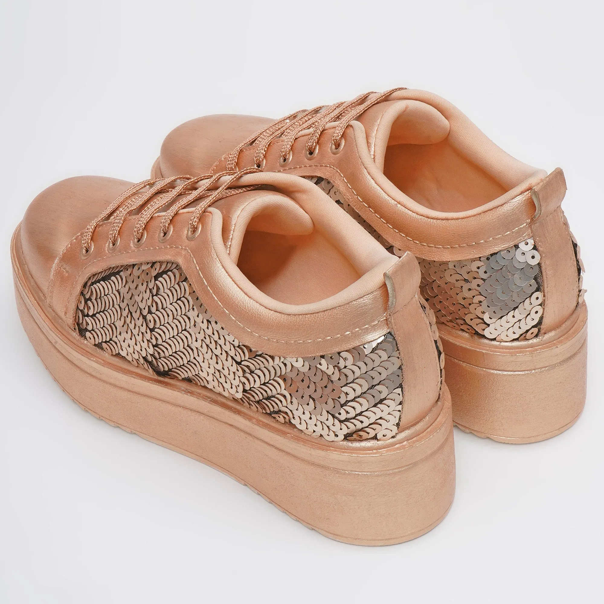 Golden Glitz Heel Sneakers