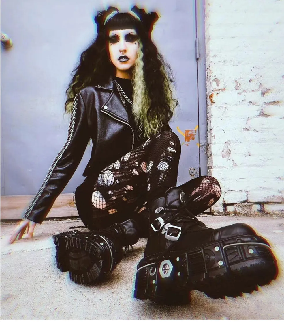 Gothic Punk Heavy Metal Platform Boots