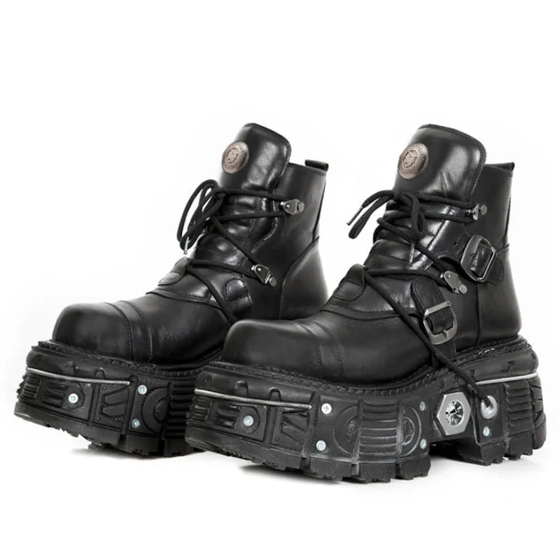 Gothic Punk Heavy Metal Platform Boots