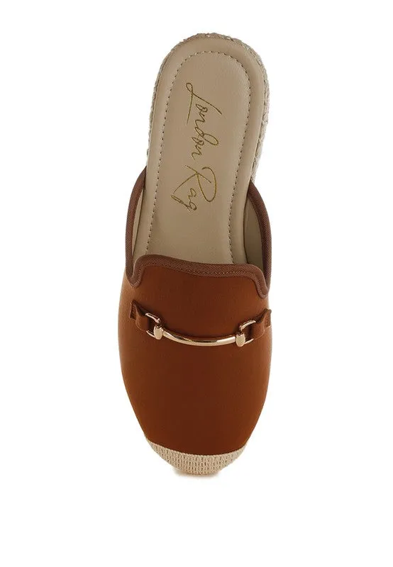Horsebit Detail Espadrilles Mules
