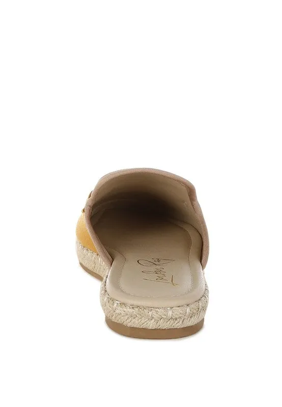 Horsebit Detail Espadrilles Mules