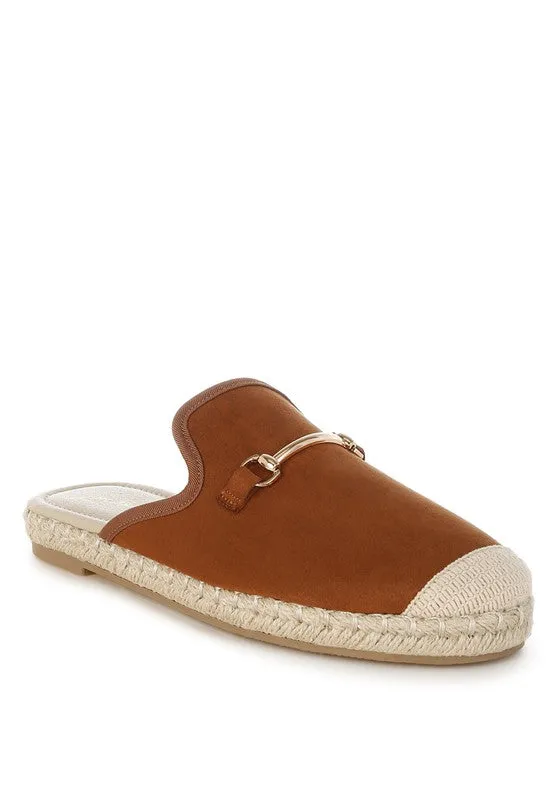 Horsebit Detail Espadrilles Mules