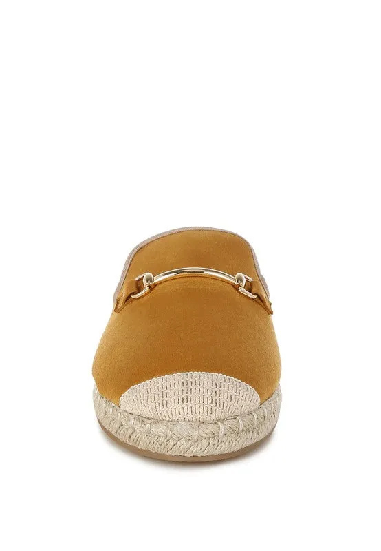 Horsebit Detail Espadrilles Mules