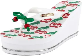 JUICY COUTURE Wedge Platform Flip Flop: High-Fashion, Soft Beach Sandal, Thong-Style Slide