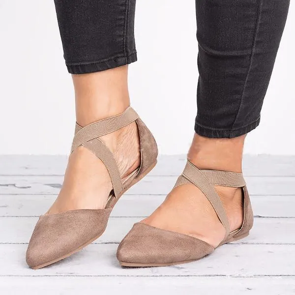 Leopard Pointed Toe Suede Flats