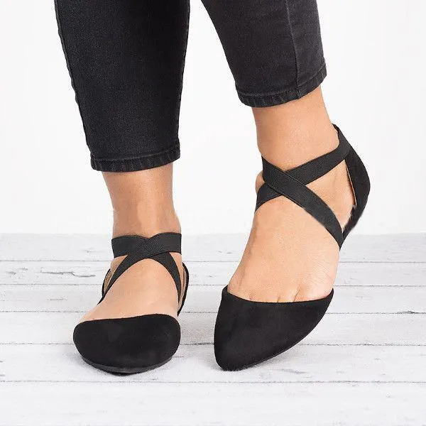 Leopard Pointed Toe Suede Flats