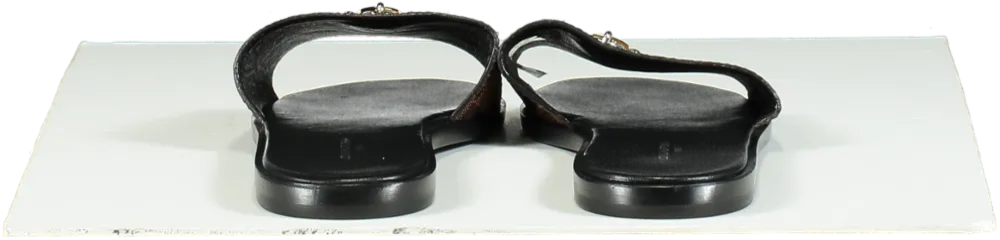 Louis Vuitton Brown Lock It Flat Mules UK 5.5 EU 38.5 👠