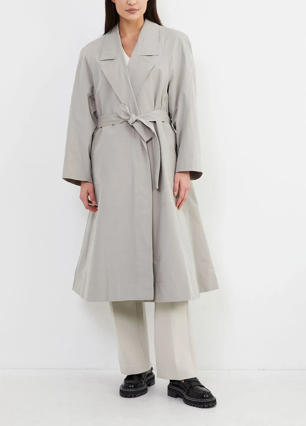 Low Collar Trench Coat