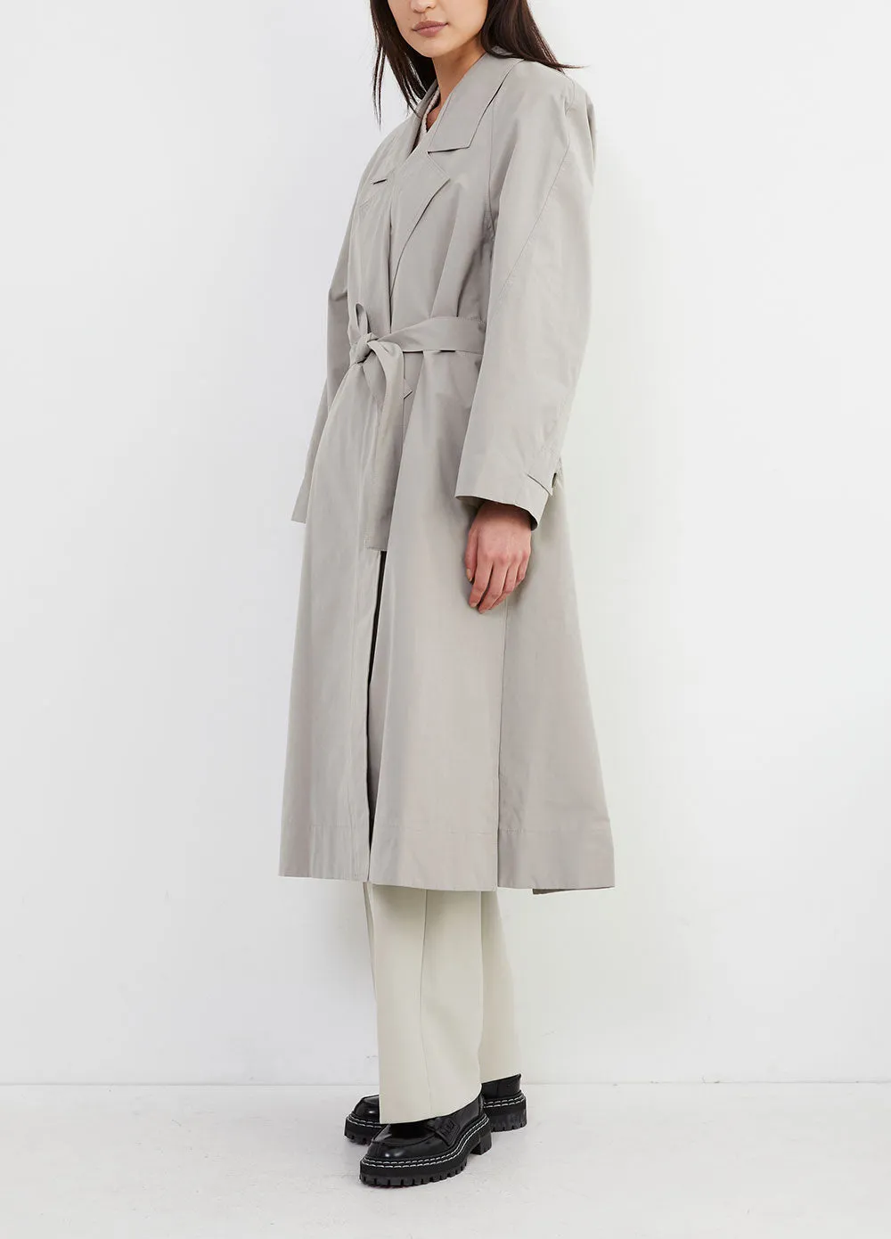 Low Collar Trench Coat