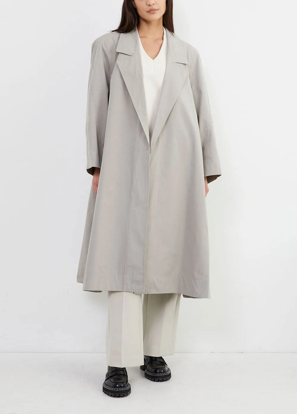 Low Collar Trench Coat