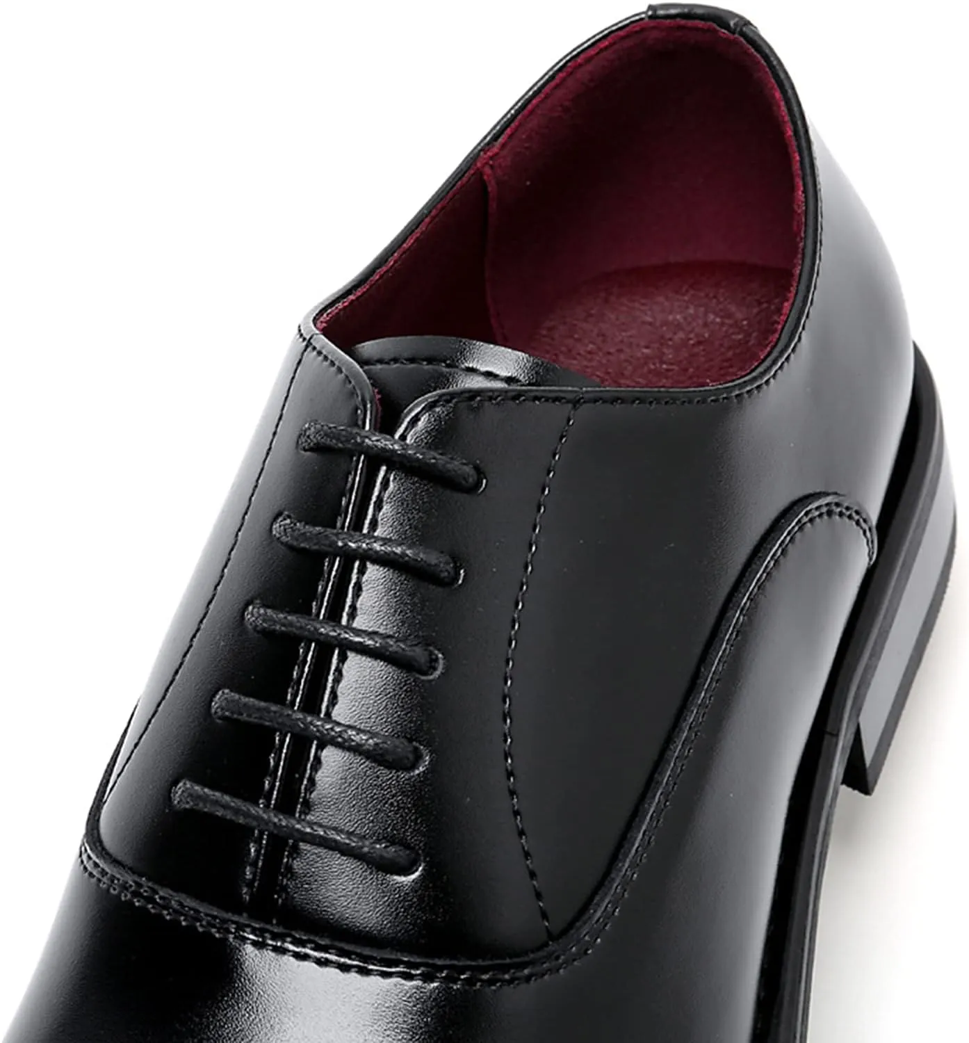 Men's Dress Leather Lace Up Derby Uniform Shoe Oxford Dress Shoes Formal Brogues Men Oxfords Brown- US9.5/UK8.5/EU42
