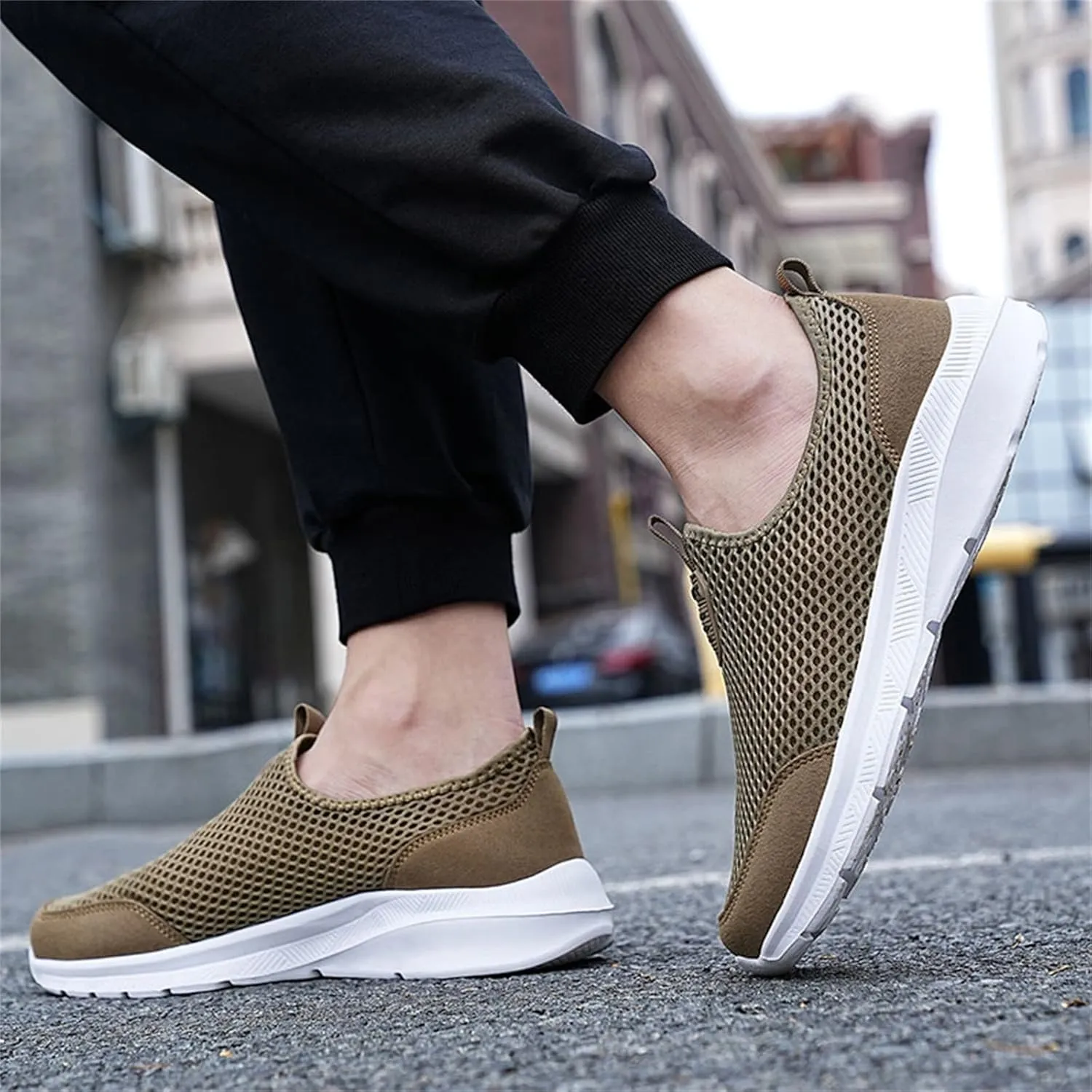 Men's Wide Minimalist Barefoot Sneakers Men's Sneakers Non Slip Shoes Wide Toe Box Trendy Casual Mens Loafers Womens Walking Sneakers with Arch Support