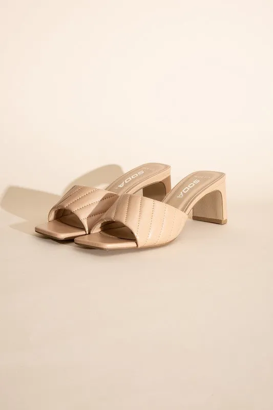 OE: NINA SLIDE MULE HEELS