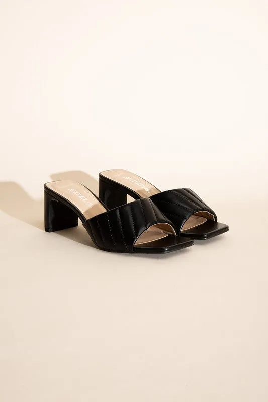 OE: NINA SLIDE MULE HEELS