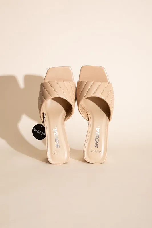 OE: NINA SLIDE MULE HEELS