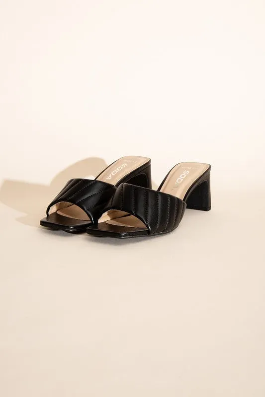 OE: NINA SLIDE MULE HEELS