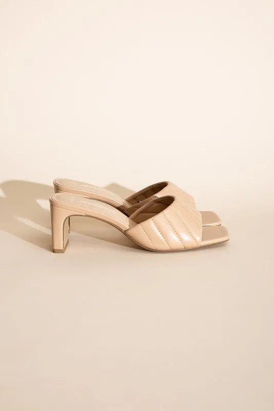 OE: NINA SLIDE MULE HEELS