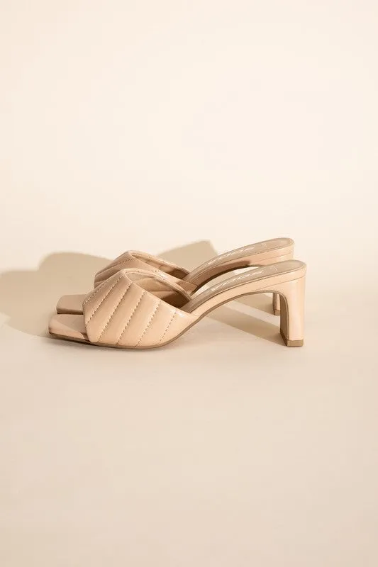 OE: NINA SLIDE MULE HEELS