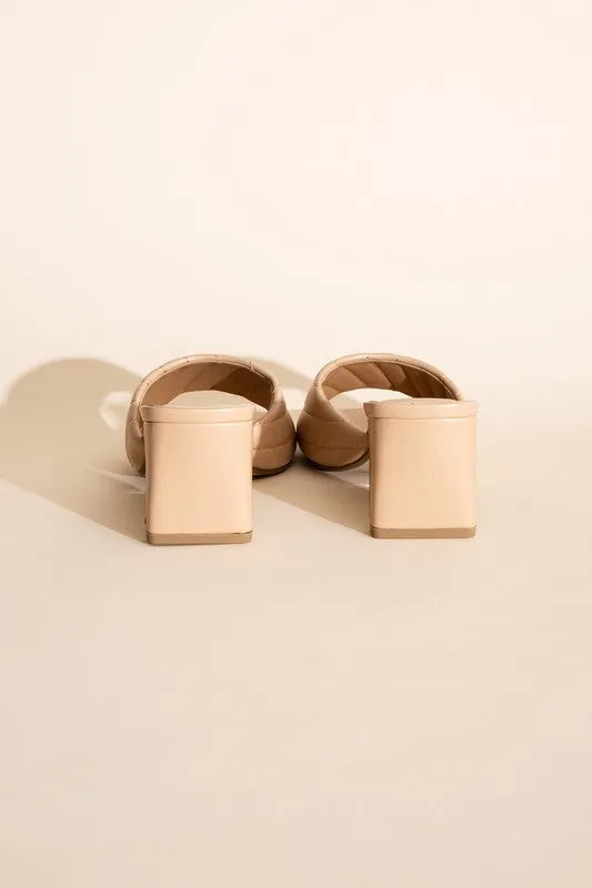 OE: NINA SLIDE MULE HEELS
