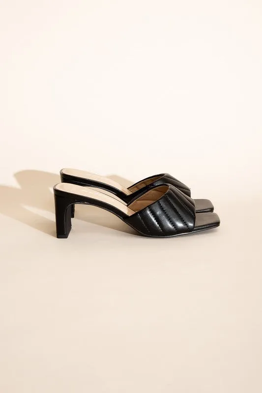 OE: NINA SLIDE MULE HEELS