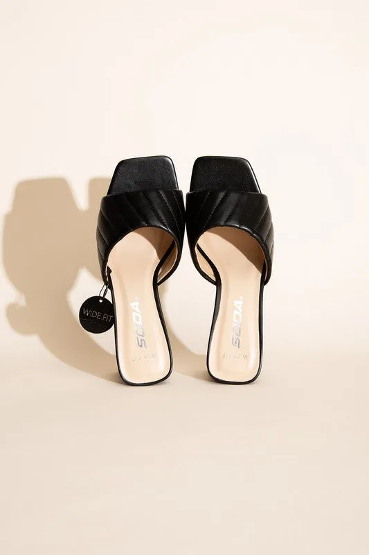 OE: NINA SLIDE MULE HEELS