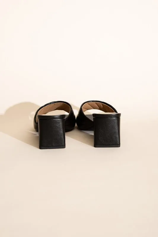 OE: NINA SLIDE MULE HEELS