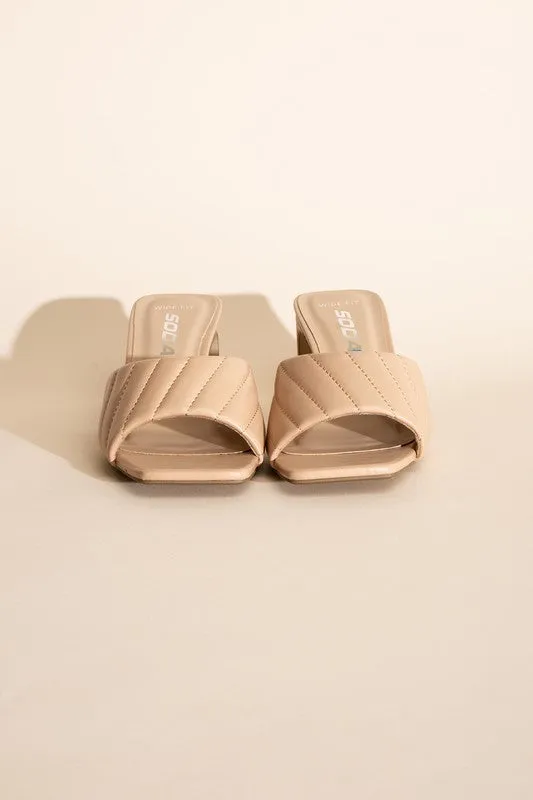 OE: NINA SLIDE MULE HEELS