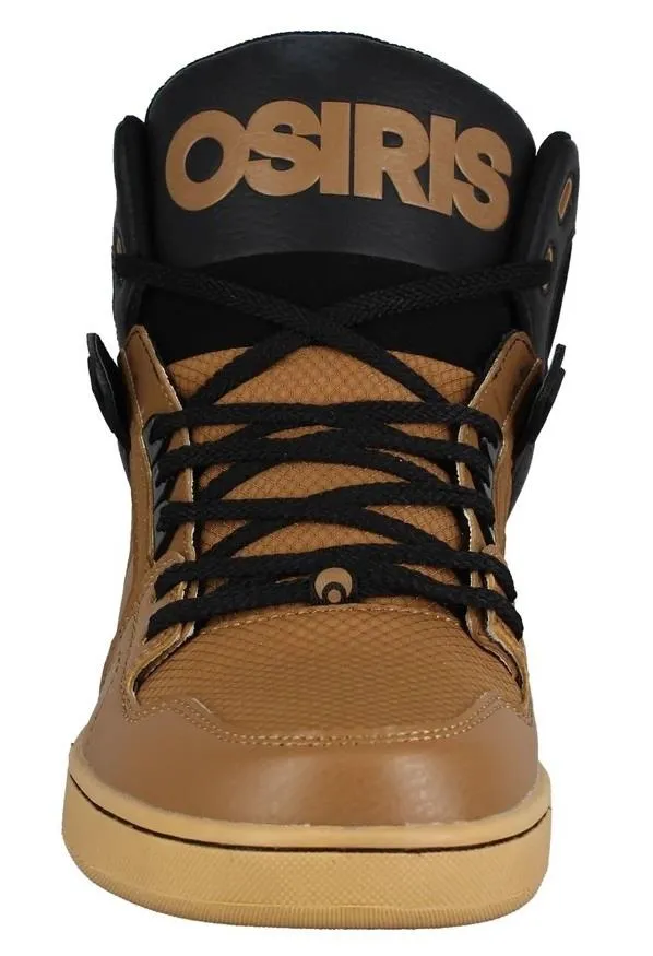 Osiris NYC 83 CLK Black Brown Dip Mens Hi Top Skate Trainers