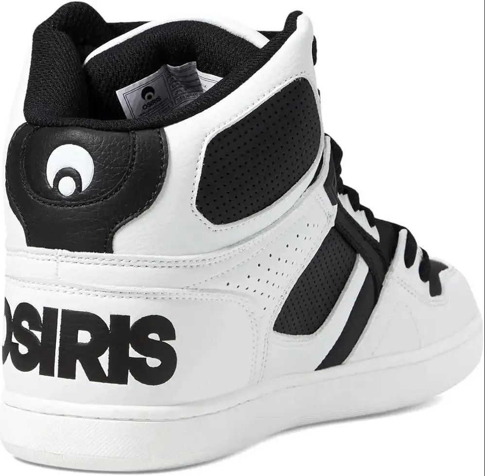 Osiris NYC 83 CLK White Black White Mens Hi Top Skate Trainers