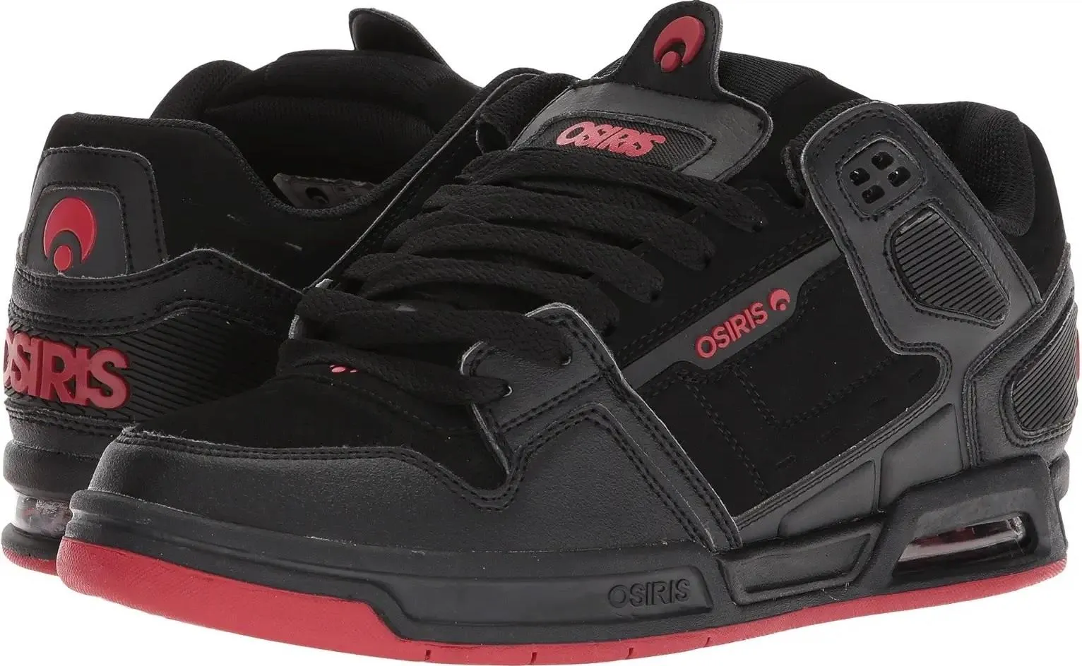 Osiris Peril Black Red Mens Skate Trainers