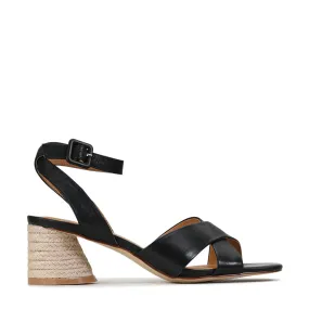 PETRICE LEATHER ANKLE STRAP HEELED SANDAL