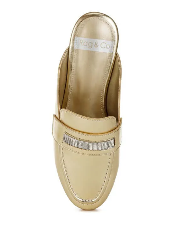 Piscola Rhinestones Mules