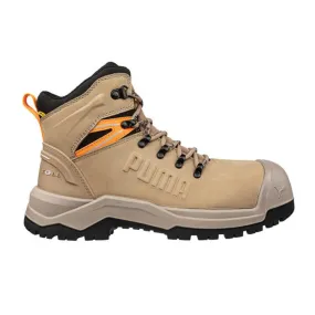 Puma Stone Iron HD Mid Fibreglass Toe Cap Zip Sided Lace Up Safety Boot With Scuff Cap (632757) (Pre Order)