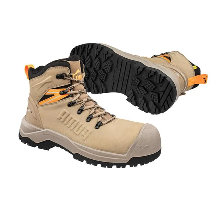 Puma Stone Iron HD Mid Fibreglass Toe Cap Zip Sided Lace Up Safety Boot With Scuff Cap (632757) (Pre Order)
